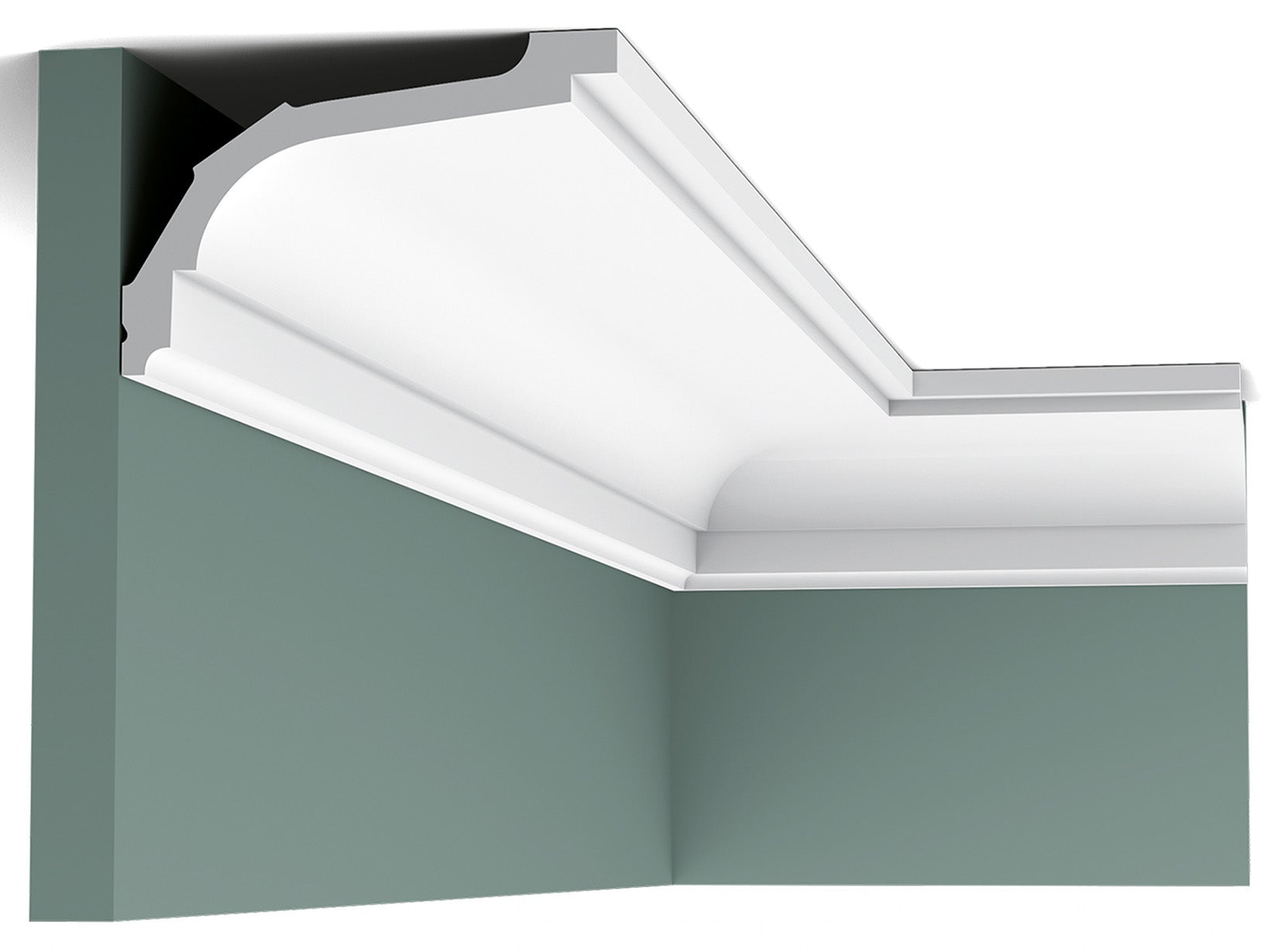 Orac Decor C220 Cornice Soffitto Parete Purotouch® Poliuretano Ad Alta Densità Bianco Resistente Agli Urti Calore Facile Da Installare Verniciabile Pretrattata Primer Acrilico Impermeabile Per Interno ed Esterno Ambienti Umidi Misura 200x7,6x11,6 cm