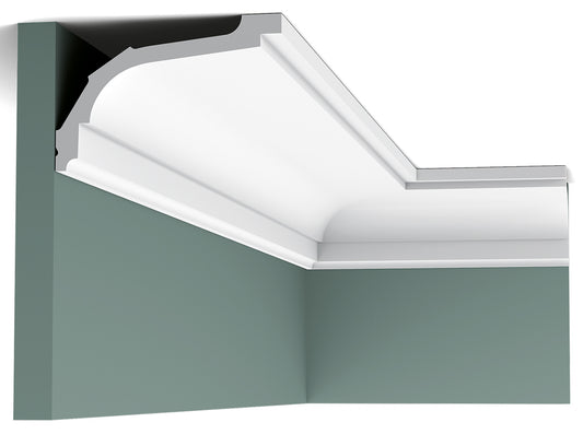 Orac Decor C220 Cornice Soffitto Parete Purotouch® Poliuretano Ad Alta Densità Bianco Resistente Agli Urti Calore Facile Da Installare Verniciabile Pretrattata Primer Acrilico Impermeabile Per Interno ed Esterno Ambienti Umidi Misura 200x7,6x11,6 cm