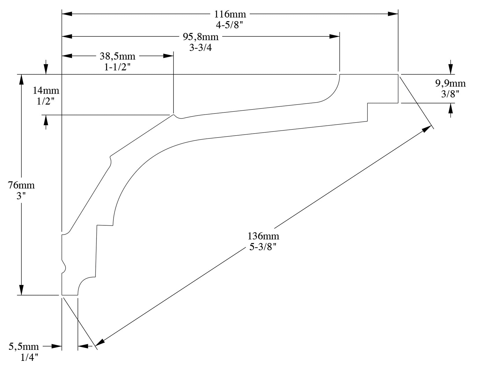Orac Decor C220 Cornice Soffitto Parete Purotouch® Poliuretano Ad Alta Densità Bianco Resistente Agli Urti Calore Facile Da Installare Verniciabile Pretrattata Primer Acrilico Impermeabile Per Interno ed Esterno Ambienti Umidi Misura 200x7,6x11,6 cm
