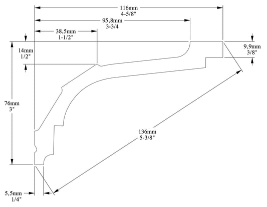 Orac Decor C220 Cornice Soffitto Parete Purotouch® Poliuretano Ad Alta Densità Bianco Resistente Agli Urti Calore Facile Da Installare Verniciabile Pretrattata Primer Acrilico Impermeabile Per Interno ed Esterno Ambienti Umidi Misura 200x7,6x11,6 cm