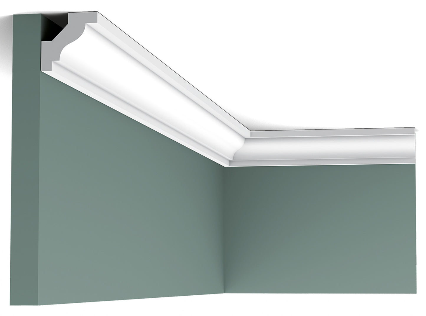 Orac Decor C230 Cornice Soffitto Parete Purotouch® Poliuretano Ad Alta Densità Bianco Resistente Agli Urti Calore Facile Da Installare Verniciabile Pretrattata Primer Acrilico Impermeabile Per Interno ed Esterno Ambienti Umidi Misura 200x2,9x2,9 cm