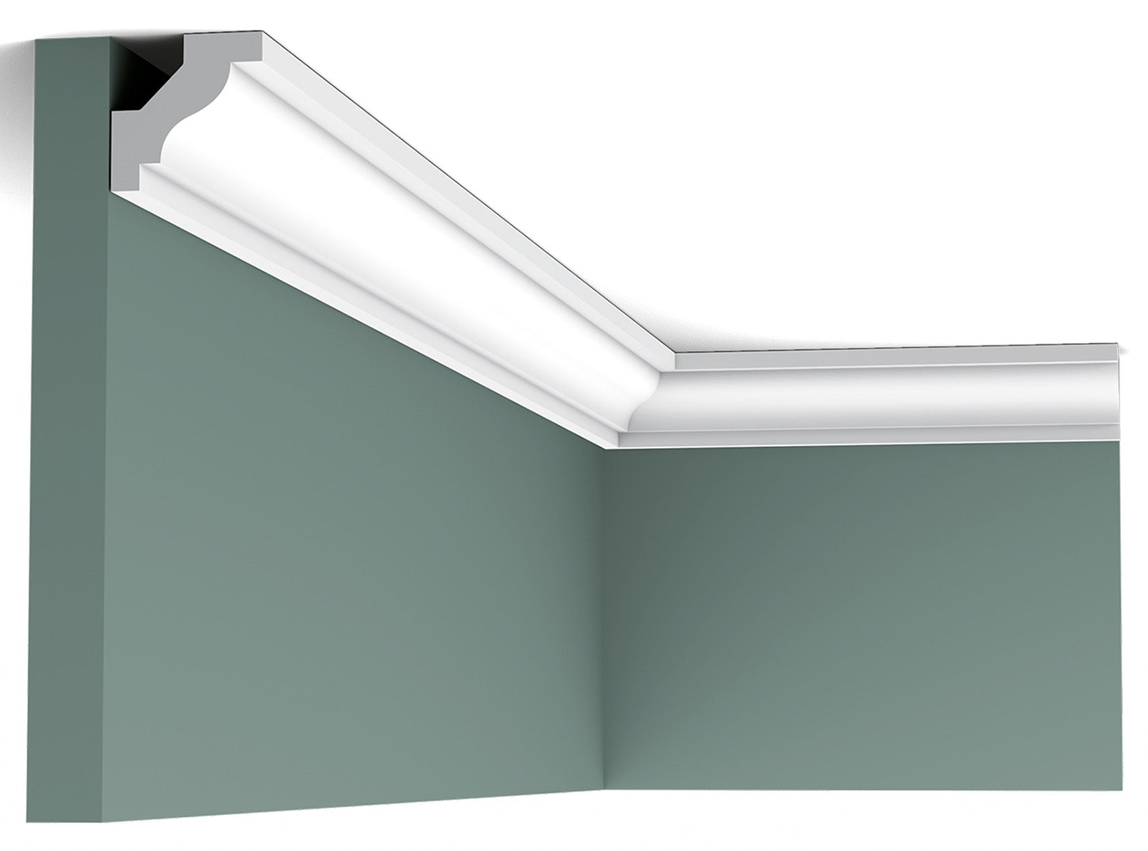 Orac Decor C230 Cornice Soffitto Parete Purotouch® Poliuretano Ad Alta Densità Bianco Resistente Agli Urti Calore Facile Da Installare Verniciabile Pretrattata Primer Acrilico Impermeabile Per Interno ed Esterno Ambienti Umidi Misura 200x2,9x2,9 cm