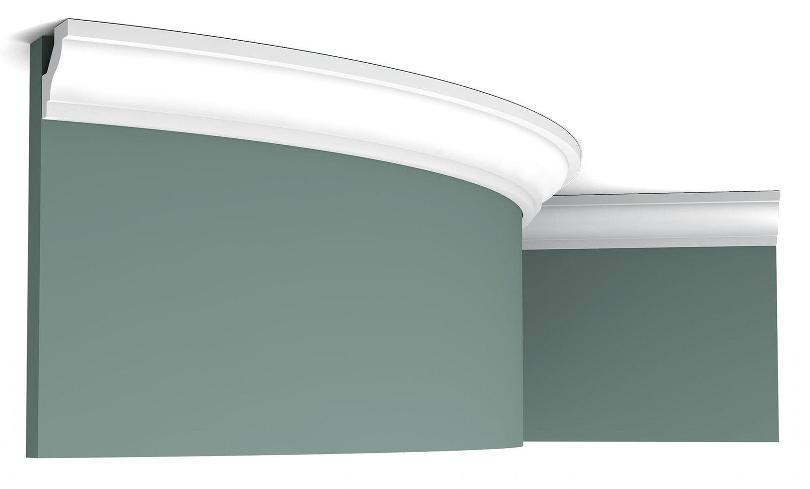 Orac Decor C230F Cornice Soffitto Parete Poliuretano Flessibile Curvatura Bianco Resistente Agli Urti Calore Termiti Acqua Facile Da Installare Verniciabile Pretrattata Primer Acrilico Impermeabile Interno Esterno Ambienti Umidi Misura 200x2,9x2,9 cm