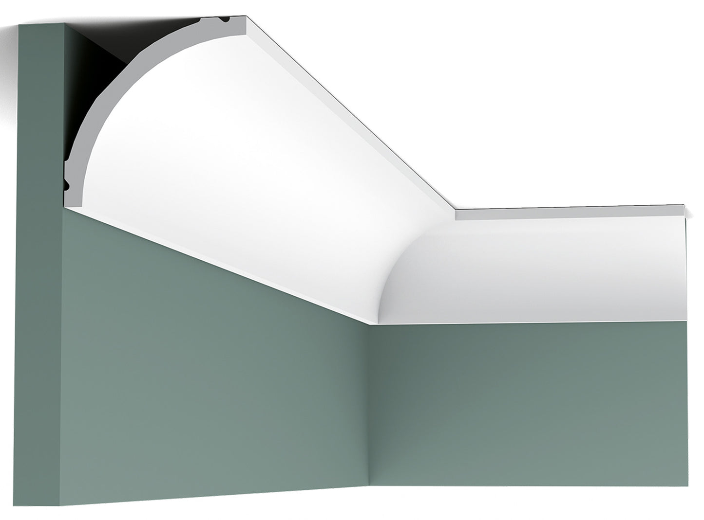 Orac Decor C240 Cornice Soffitto Parete Purotouch® Poliuretano Ad Alta Densità Bianco Resistente Agli Urti Calore Acqua Facile Da Installare Verniciabile Pretrattata Primer Acrilico Impermeabile Per Interno ed Esterno Ambienti Umidi Misura 200x8x8 cm