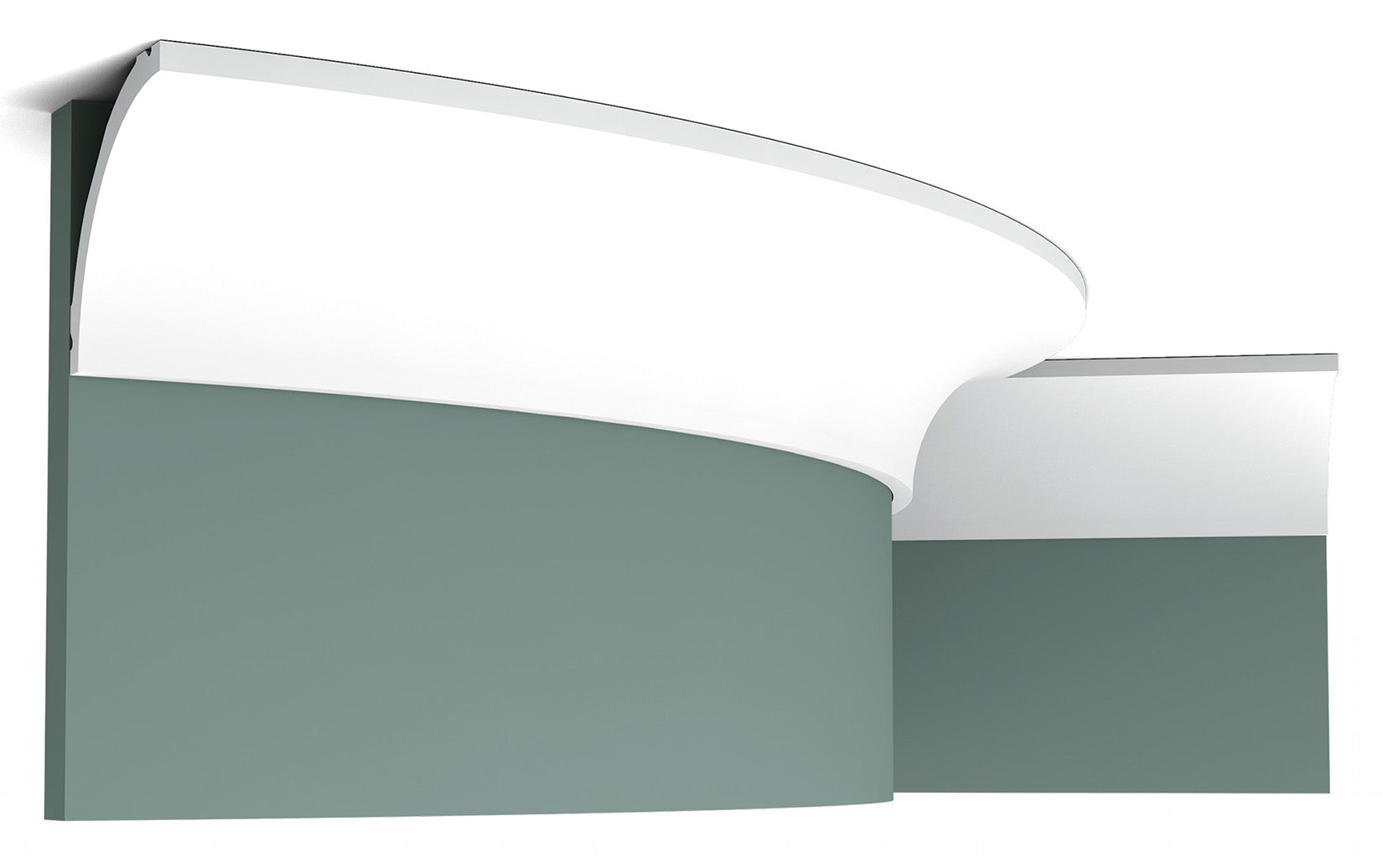 Orac Decor C240F Cornice Soffitto Parete Poliuretano Flessibile Curvabile Bianco Resistente Agli Urti Calore Termiti Acqua Facile Da Installare Verniciabile Pretrattata Primer Acrilico Impermeabile Interno Esterno Ambienti Umidi Misura 200x8x8 cm