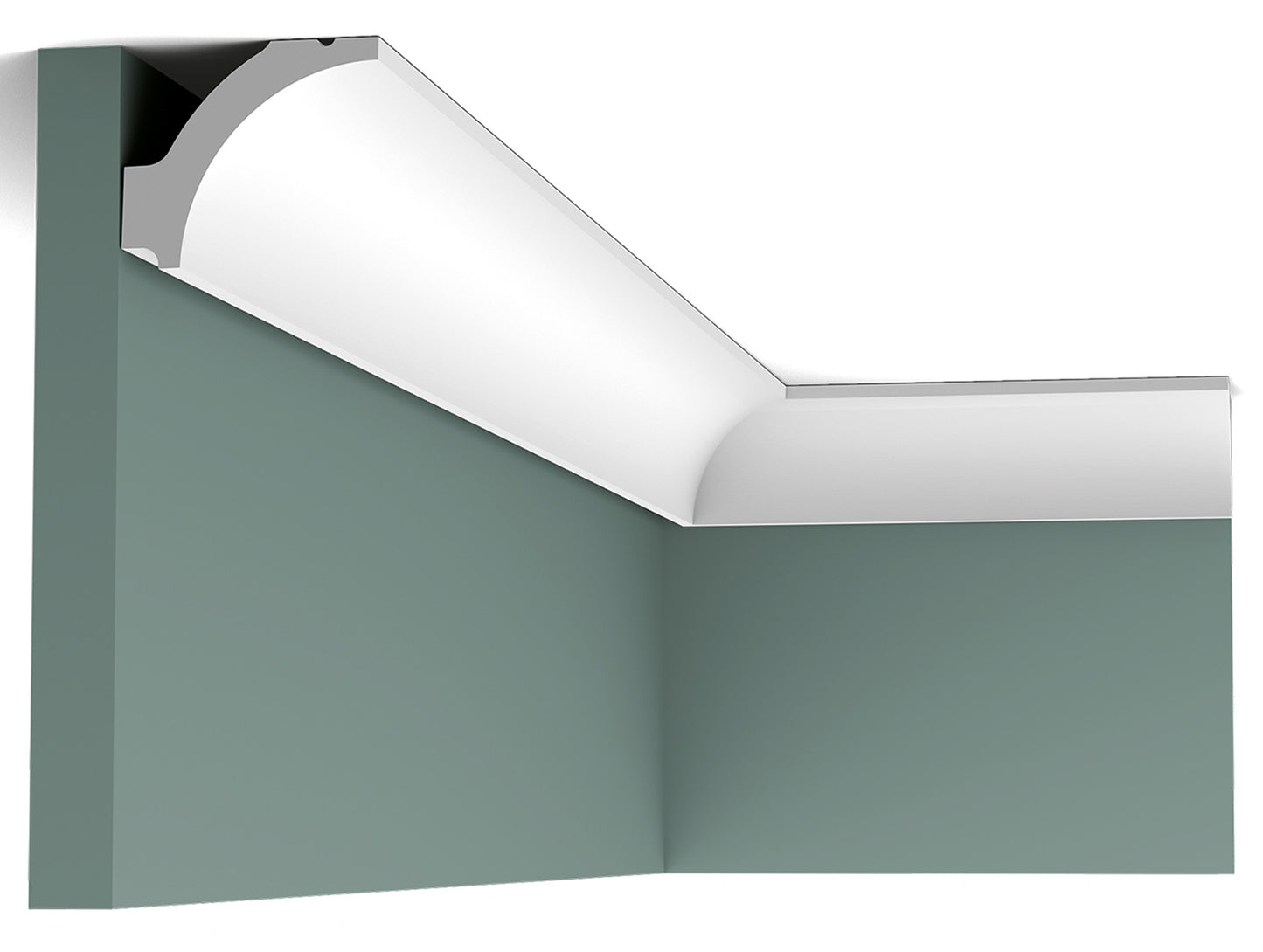 Orac Decor C260 Cornice Soffitto Parete Purotouch® Poliuretano Ad Alta Densità Bianco Resistente Agli Urti Calore Acqua Facile Da Installare Verniciabile Pretrattata Primer Acrilico Impermeabile Per Interno ed Esterno Ambienti Umidi Misura 200x4,1x4,8 cm