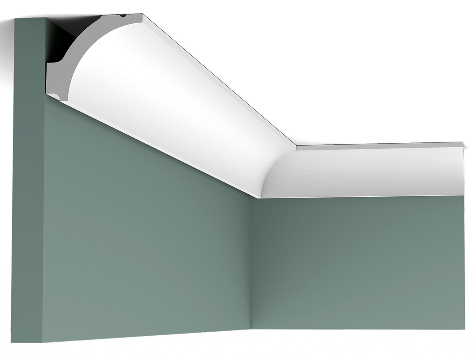 Orac Decor C260 Cornice Soffitto Parete Purotouch® Poliuretano Ad Alta Densità Bianco Resistente Agli Urti Calore Acqua Facile Da Installare Verniciabile Pretrattata Primer Acrilico Impermeabile Per Interno ed Esterno Ambienti Umidi Misura 200x4,1x4,8 cm