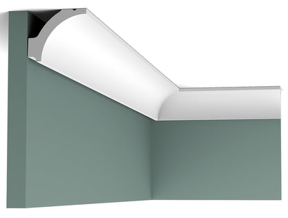 Orac Decor C260 Cornice Soffitto Parete Purotouch® Poliuretano Ad Alta Densità Bianco Resistente Agli Urti Calore Acqua Facile Da Installare Verniciabile Pretrattata Primer Acrilico Impermeabile Per Interno ed Esterno Ambienti Umidi Misura 200x4,1x4,8 cm