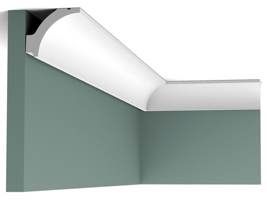 Orac Decor C260 Cornice Soffitto Parete Purotouch® Poliuretano Ad Alta Densità Bianco Resistente Agli Urti Calore Acqua Facile Da Installare Verniciabile Pretrattata Primer Acrilico Impermeabile Per Interno ed Esterno Ambienti Umidi Misura 200x4,1x4,8 cm