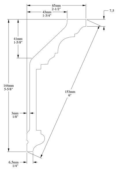 Orac Decor C303 Cornice Soffitto Parete Purotouch® Poliuretano Ad Alta Densità Bianco Resistente Agli Urti Calore Acqua Facile Da Installare Verniciabile Pretrattata Primer Acrilico Impermeabile Per Interno ed Esterno Ambienti Umidi Misura 200x14,4x6,5 cm