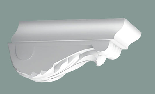 Orac Decor C307A Supporto Per Cornice Duropolymer Polistirene Alta Densità Bianco Decorazione Resistente Agli Urti Calore Facile Da Installare Verniciabile Pretrattata Primer Acrilico Impermeabile Per Interno ed Esterno Ambienti Umidi Misura 7,5x4x9,4 cm