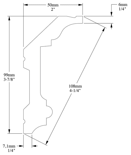 Orac Decor C321 Cornice Soffitto Parete Purotouch® Poliuretano Ad Alta Densità Bianco Resistente Agli Urti Calore Facile Da Installare Verniciabile Pretrattata Primer Acrilico Impermeabile Per Interno ed Esterno Ambienti Umidi Misura 200x9,9x5 cm