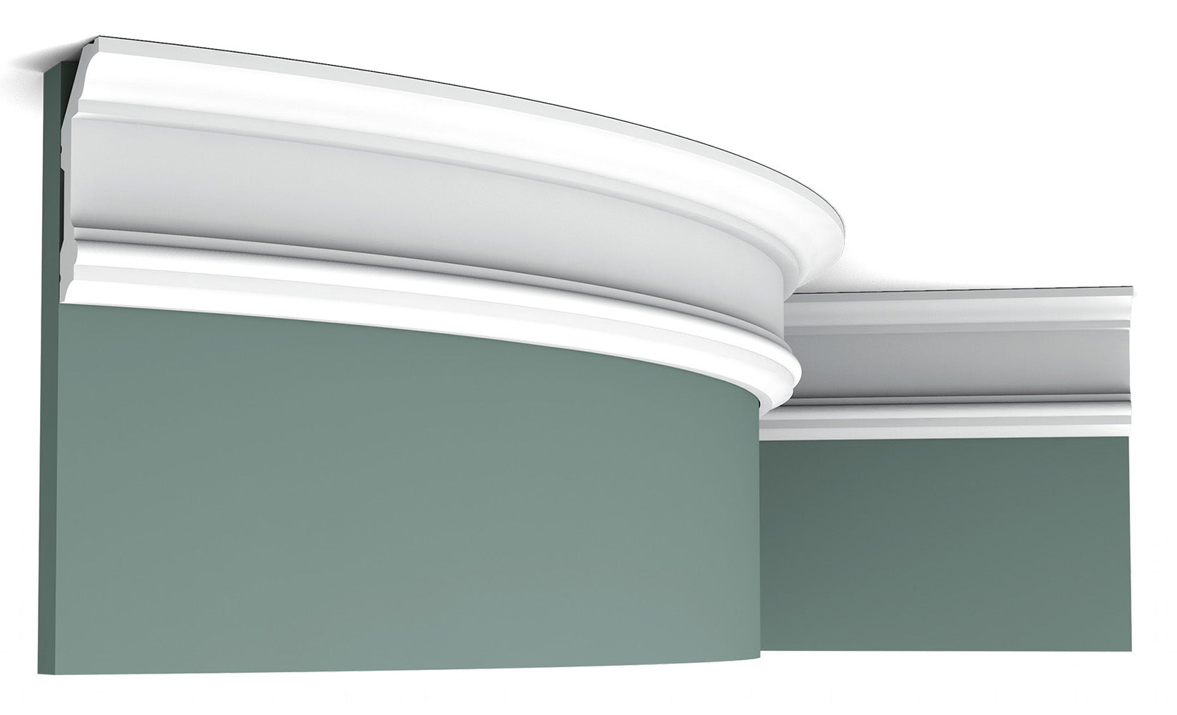 Orac Decor C321F Cornice Soffitto Parete Poliuretano Flessibile Curvabile Bianco Resistente Agli Urti Calore Termiti Acqua Facile Da Installare Verniciabile Pretrattata Primer Acrilico Impermeabile Interno Esterno Ambienti Umidi Misura 200x9,9x5 cm