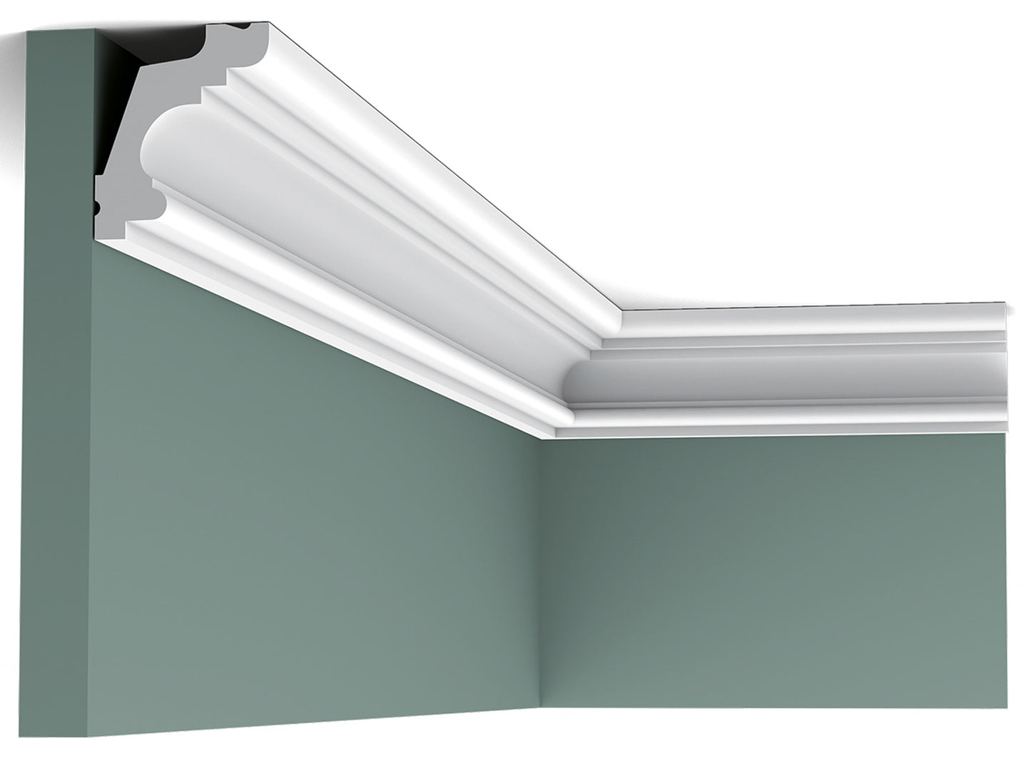 Orac Decor C322 Cornice Soffitto Parete Purotouch® Poliuretano Ad Alta Densità Bianco Resistente Agli Urti Calore Acqua Facile Da Installare Verniciabile Pretrattata Primer Acrilico Impermeabile Per Interno ed Esterno Ambienti Umidi Misura 200x5x4,2 cm