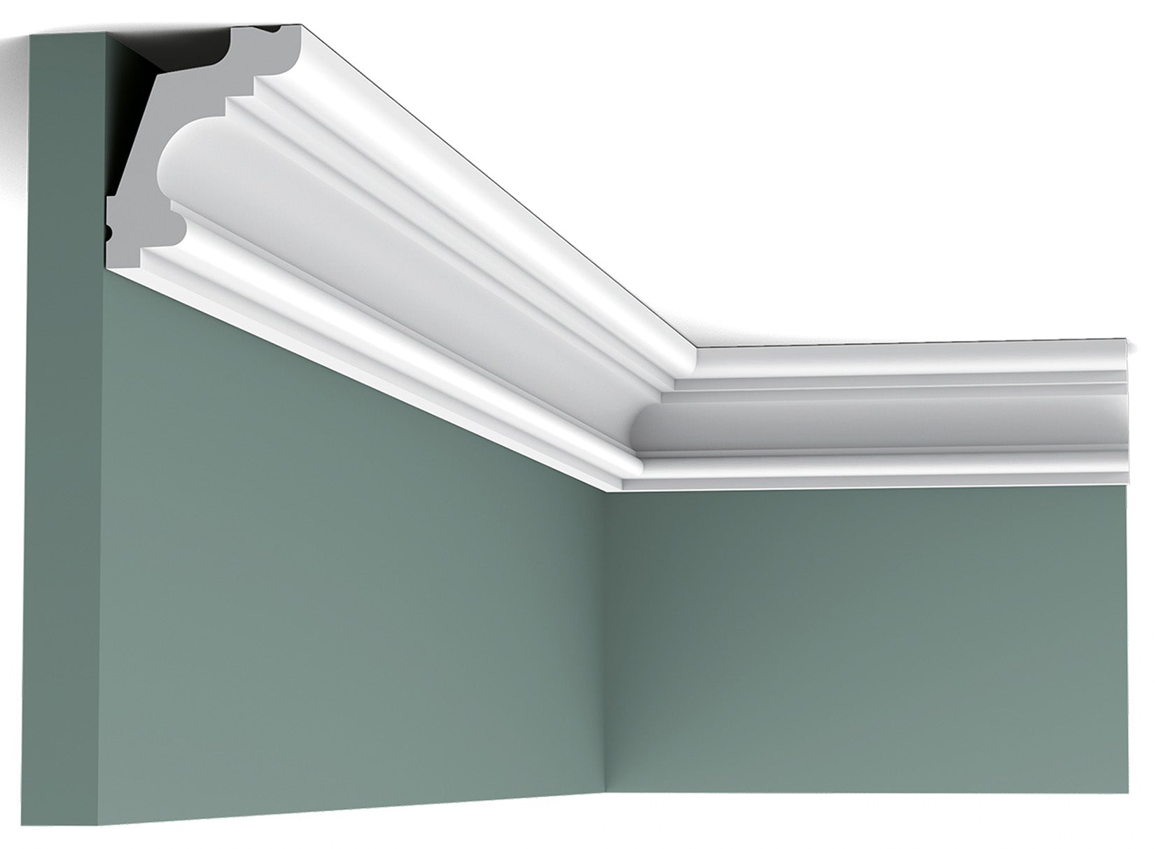 Orac Decor C322 Cornice Soffitto Parete Purotouch® Poliuretano Ad Alta Densità Bianco Resistente Agli Urti Calore Acqua Facile Da Installare Verniciabile Pretrattata Primer Acrilico Impermeabile Per Interno ed Esterno Ambienti Umidi Misura 200x5x4,2 cm