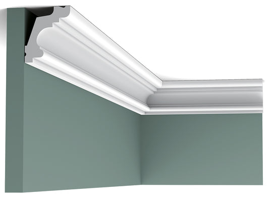 Orac Decor C322 Cornice Soffitto Parete Purotouch® Poliuretano Ad Alta Densità Bianco Resistente Agli Urti Calore Acqua Facile Da Installare Verniciabile Pretrattata Primer Acrilico Impermeabile Per Interno ed Esterno Ambienti Umidi Misura 200x5x4,2 cm