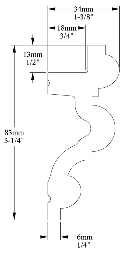 Orac Decor C324 Cornice Soffitto Parete Purotouch® Poliuretano Ad Alta Densità Bianco Resistente Agli Urti Calore Acqua Illuminazione Indiretta Verniciabile Pretrattata Primer Acrilico Impermeabile Per Interno Esterno Ambienti Umidi Misura 200x8,3x3,4 cm