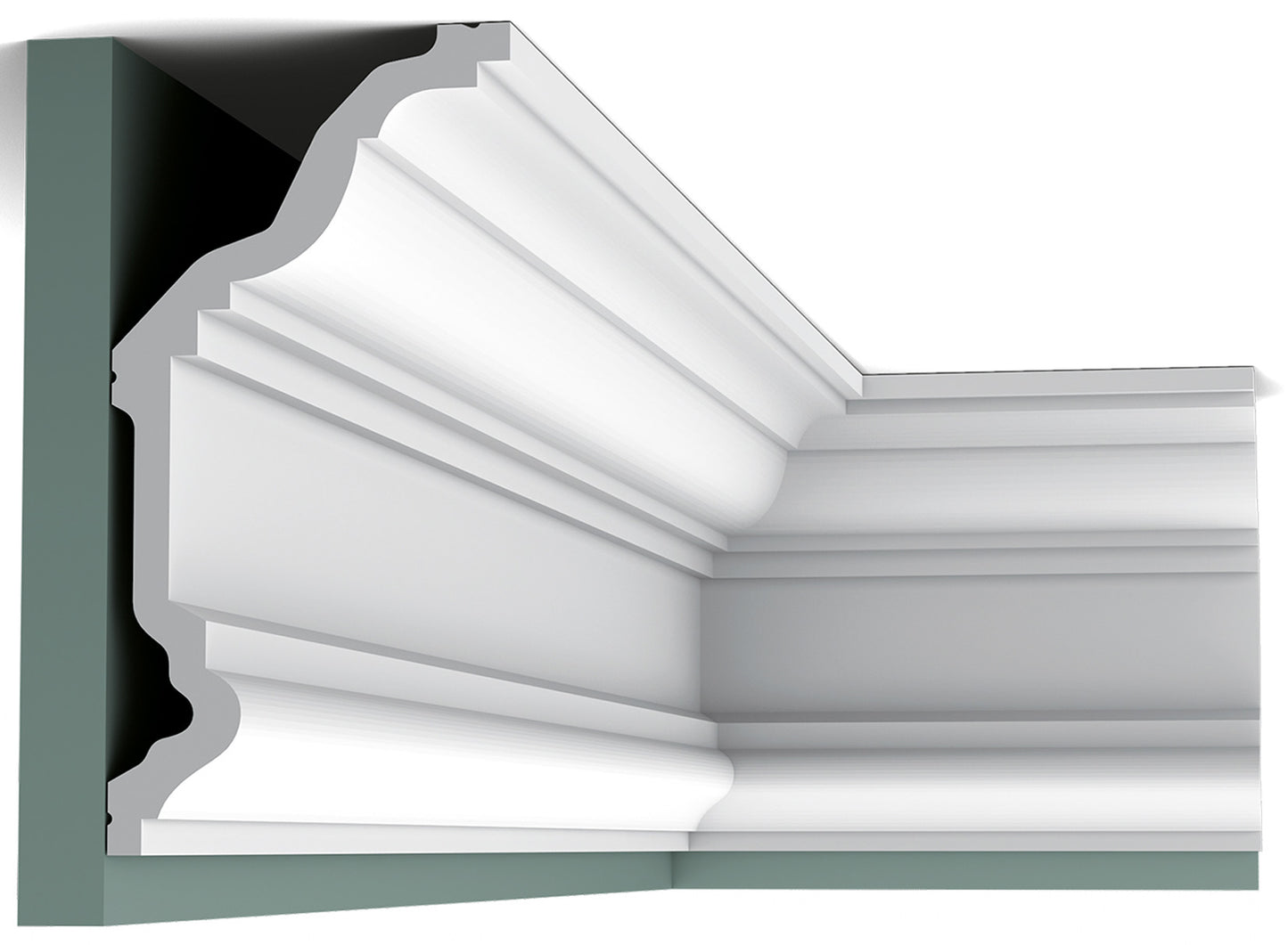 Orac Decor C332 Cornice Soffitto Parete Purotouch® Poliuretano Ad Alta Densità Bianco Resistente Agli Urti Calore Acqua Facile Da Installare Verniciabile Pretrattata Primer Acrilico Impermeabile Per Interno ed Esterno Ambienti Umidi Misura 200x23x11,4 cm