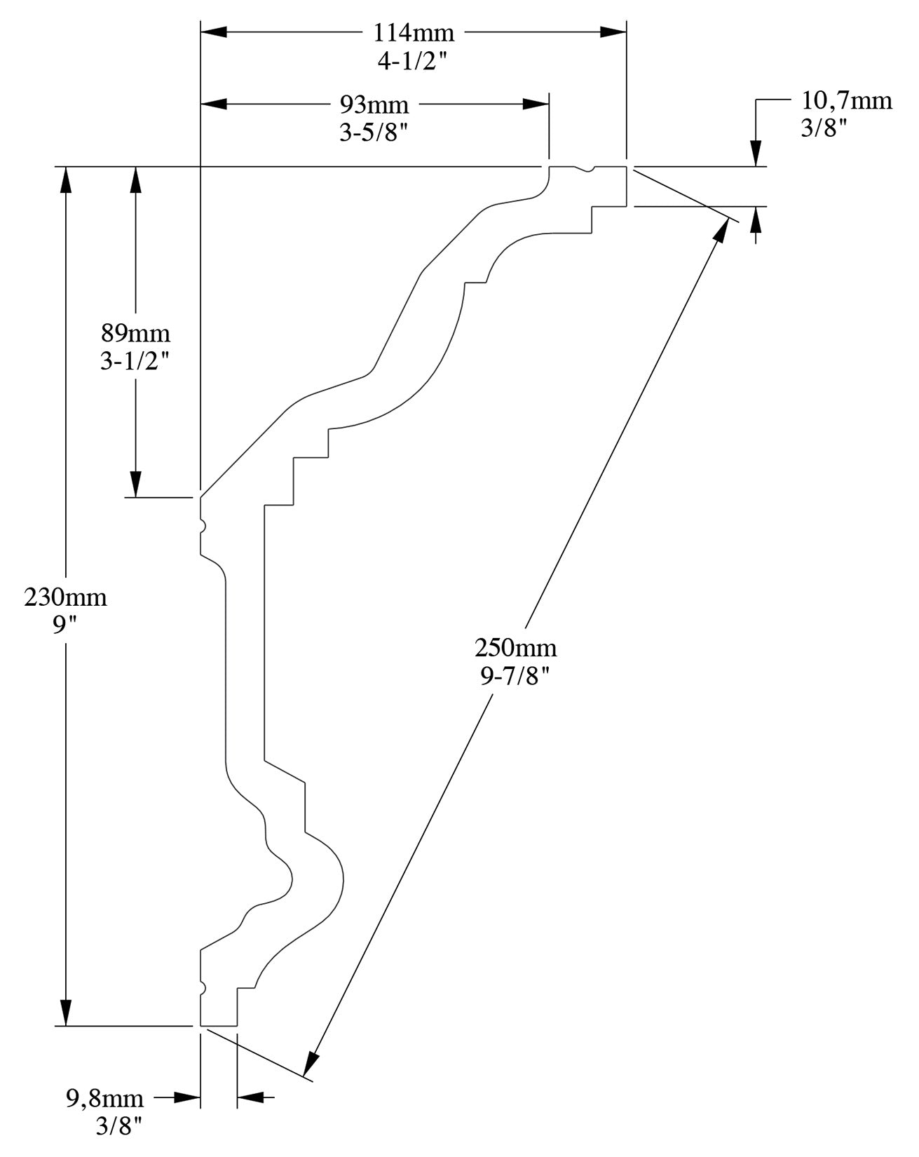 Orac Decor C332 Cornice Soffitto Parete Purotouch® Poliuretano Ad Alta Densità Bianco Resistente Agli Urti Calore Acqua Facile Da Installare Verniciabile Pretrattata Primer Acrilico Impermeabile Per Interno ed Esterno Ambienti Umidi Misura 200x23x11,4 cm