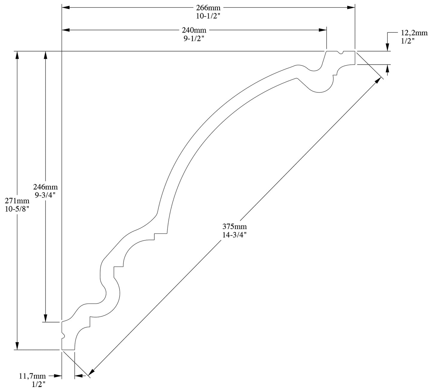 Orac Decor C336 Cornice Soffitto Parete Purotouch® Poliuretano Ad Alta Densità Bianco Resistente Agli Urti Calore Facile Da Installare Verniciabile Pretrattata Primer Acrilico Impermeabile Per Interno ed Esterno Ambienti Umidi Misura 200x27,1x26,6 cm