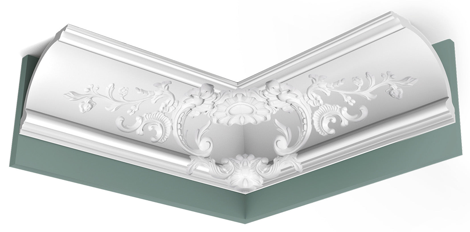 Orac Decor C338B Cornice Soffitto Purotouch® Poliuretano Ad Alta Densità Bianco Resistente Agli Urti Calore Facile Da Installare Stile Barocco Verniciabile Pretrattata Primer Acrilico Impermeabile Per Interno Esterno Ambienti Umidi Misura 200x18,2x18,2 cm