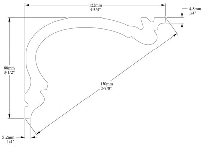 Orac Decor C341F Cornice Soffitto Parete Poliuretano Flessibile Curvabile Bianco Resistente Agli Urti Calore Termiti Acqua Facile Da Installare Verniciabile Pretrattata Primer Acrilico Impermeabile Interno Esterno Ambienti Umidi Misura 200x8,8x12,2cm