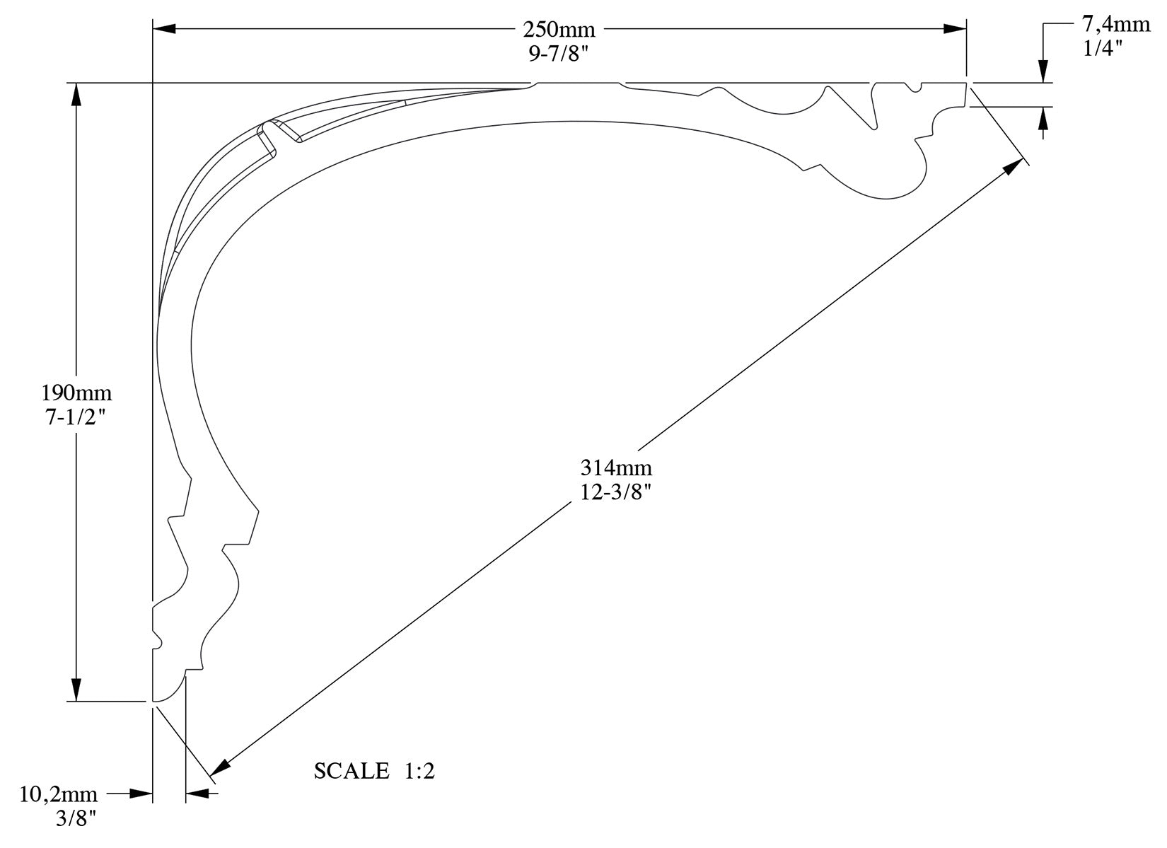 Orac Decor C343 Cornice Soffitto Parete Purotouch® Poliuretano Ad Alta Densità Bianco Resistente Agli Urti Calore Acqua Facile Da Installare Verniciabile Pretrattata Primer Acrilico Impermeabile Per Interno ed Esterno Ambienti Umidi Misura 200x19x25 cm