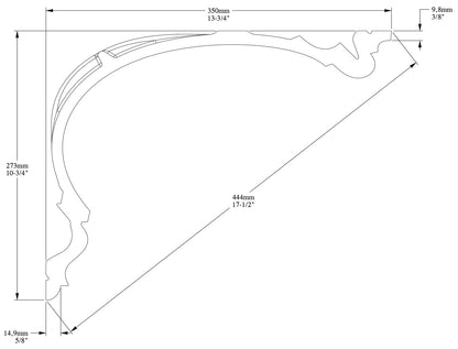 Orac Decor C344 Cornice Soffitto Parete Purotouch® Poliuretano Ad Alta Densità Bianco Resistente Agli Urti Calore Acqua Facile Da Installare Verniciabile Pretrattata Primer Acrilico Impermeabile Per Interno ed Esterno Ambienti Umidi Misura 200x27,3x35 cm