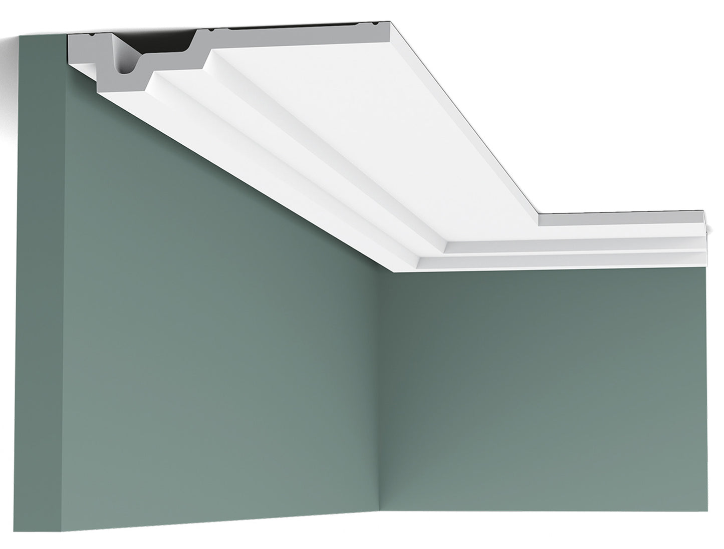 Orac Decor C353 Cornice Soffitto Parete Purotouch® Poliuretano Ad Alta Densità Bianco Resistente Agli Urti Calore Facile Da Installare Verniciabile Pretrattata Primer Acrilico Impermeabile Per Interno ed Esterno Ambienti Umidi Misura 200x3x16,5 cm