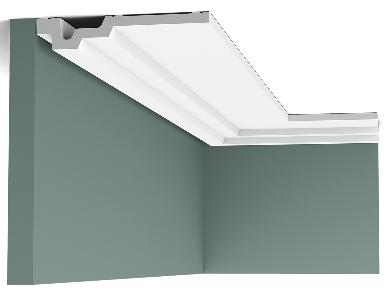 Orac Decor C353 Cornice Soffitto Parete Purotouch® Poliuretano Ad Alta Densità Bianco Resistente Agli Urti Calore Facile Da Installare Verniciabile Pretrattata Primer Acrilico Impermeabile Per Interno ed Esterno Ambienti Umidi Misura 200x3x16,5 cm