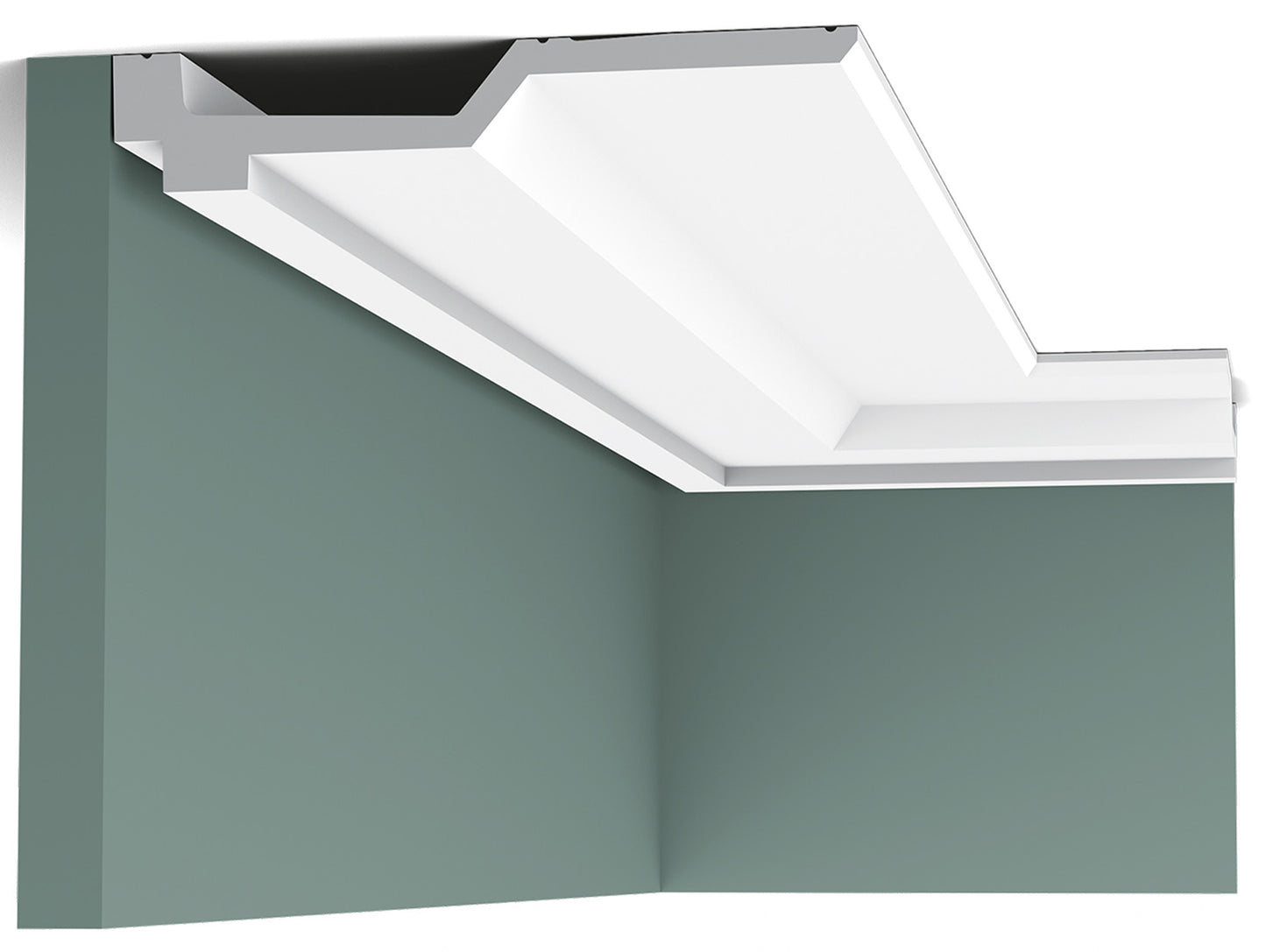 Orac Decor C354 Cornice Soffitto Parete Purotouch® Poliuretano Ad Alta Densità Bianco Resistente Agli Urti Calore Facile Da Installare Verniciabile Pretrattata Primer Acrilico Impermeabile Per Interno ed Esterno Ambienti Umidi Misura 200x4x21,5 cm