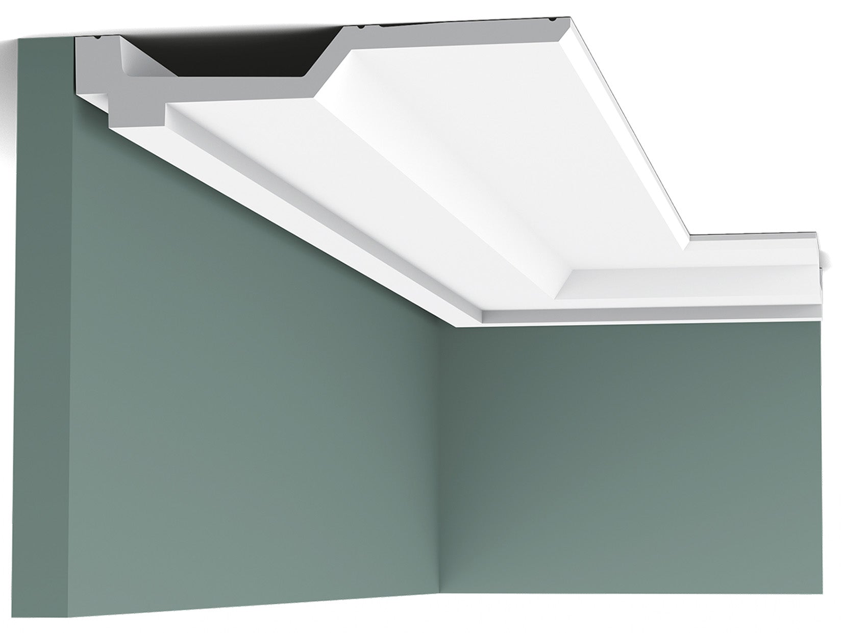 Orac Decor C354 Cornice Soffitto Parete Purotouch® Poliuretano Ad Alta Densità Bianco Resistente Agli Urti Calore Facile Da Installare Verniciabile Pretrattata Primer Acrilico Impermeabile Per Interno ed Esterno Ambienti Umidi Misura 200x4x21,5 cm