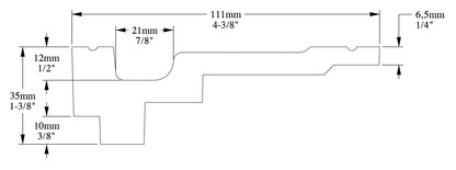 Orac Decor C355 Cornice Soffitto Parete Purotouch® Poliuretano Ad Alta Densità Bianco Resistente Agli Urti Calore Facile Da Installare Verniciabile Pretrattata Primer Acrilico Impermeabile Per Interno ed Esterno Ambienti Umidi Misura 200x3,5x11,1 cm