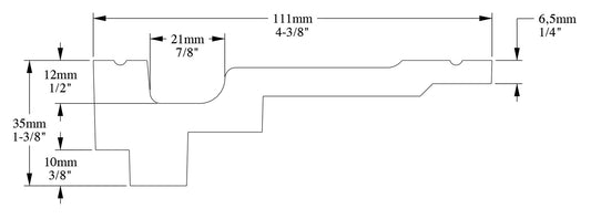 Orac Decor C355 Cornice Soffitto Parete Purotouch® Poliuretano Ad Alta Densità Bianco Resistente Agli Urti Calore Facile Da Installare Verniciabile Pretrattata Primer Acrilico Impermeabile Per Interno ed Esterno Ambienti Umidi Misura 200x3,5x11,1 cm