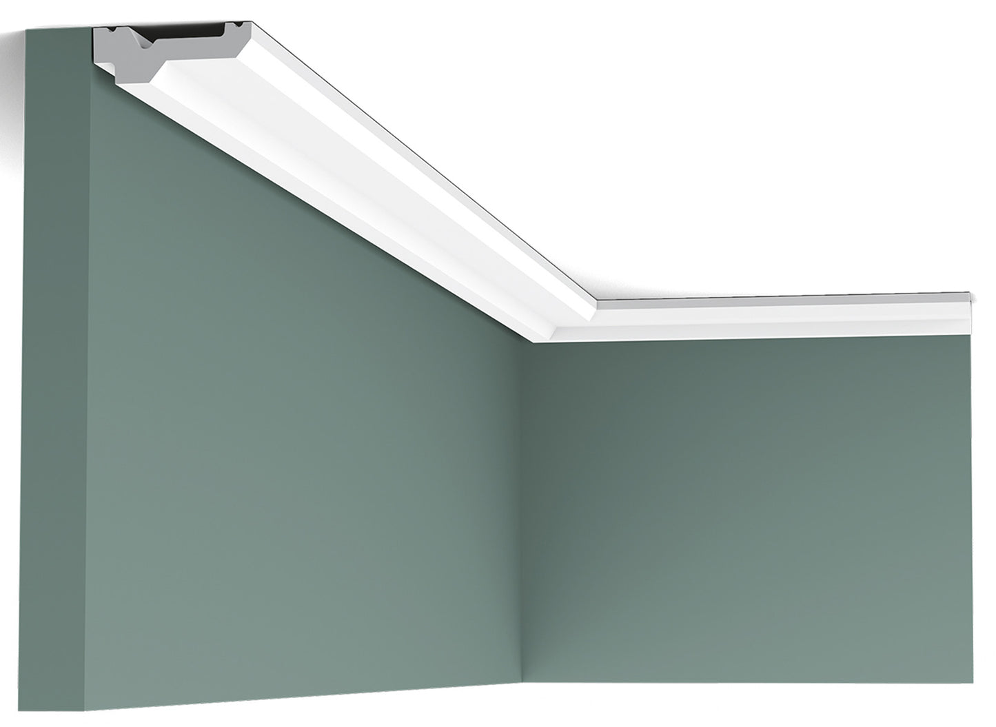 Orac Decor C360 Cornice Soffitto Parete Purotouch® Poliuretano Ad Alta Densità Bianco Resistente Agli Urti Calore Acqua Facile Da Installare Verniciabile Pretrattata Primer Acrilico Impermeabile Per Interno ed Esterno Ambienti Umidi Misura 200x2,1x6 cm