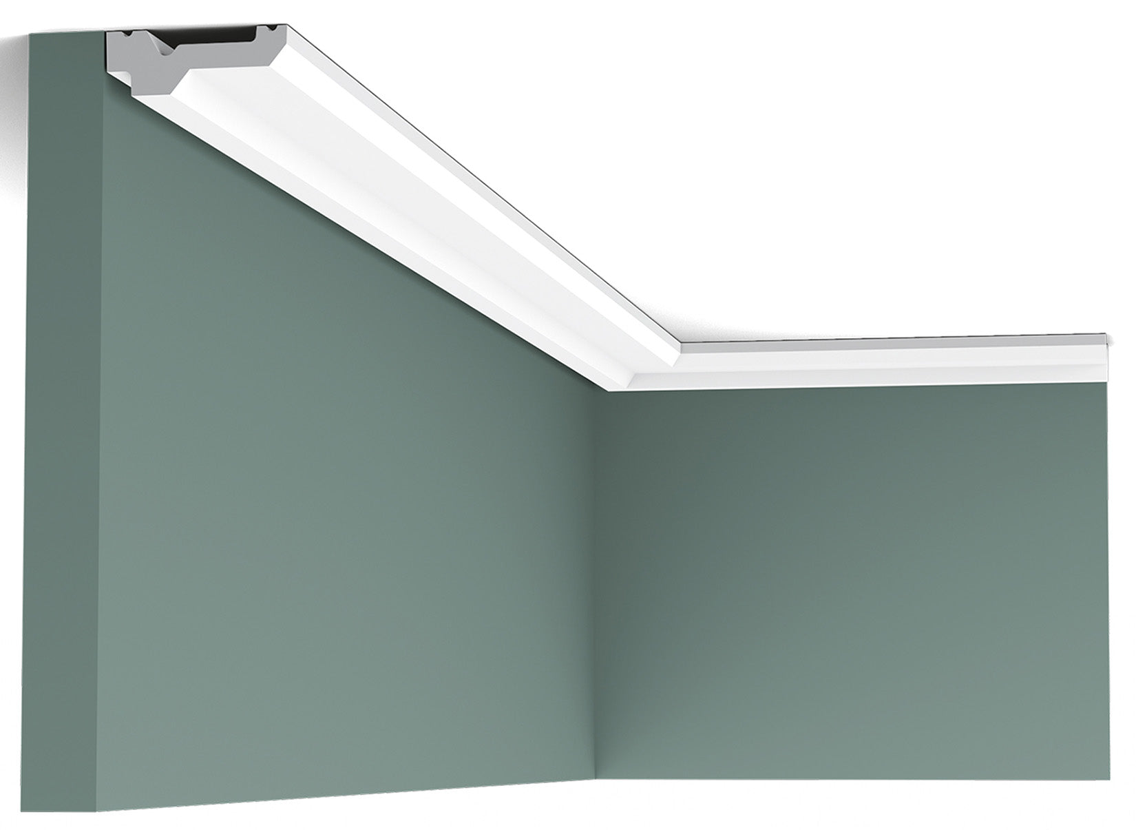Orac Decor C360 Cornice Soffitto Parete Purotouch® Poliuretano Ad Alta Densità Bianco Resistente Agli Urti Calore Acqua Facile Da Installare Verniciabile Pretrattata Primer Acrilico Impermeabile Per Interno ed Esterno Ambienti Umidi Misura 200x2,1x6 cm
