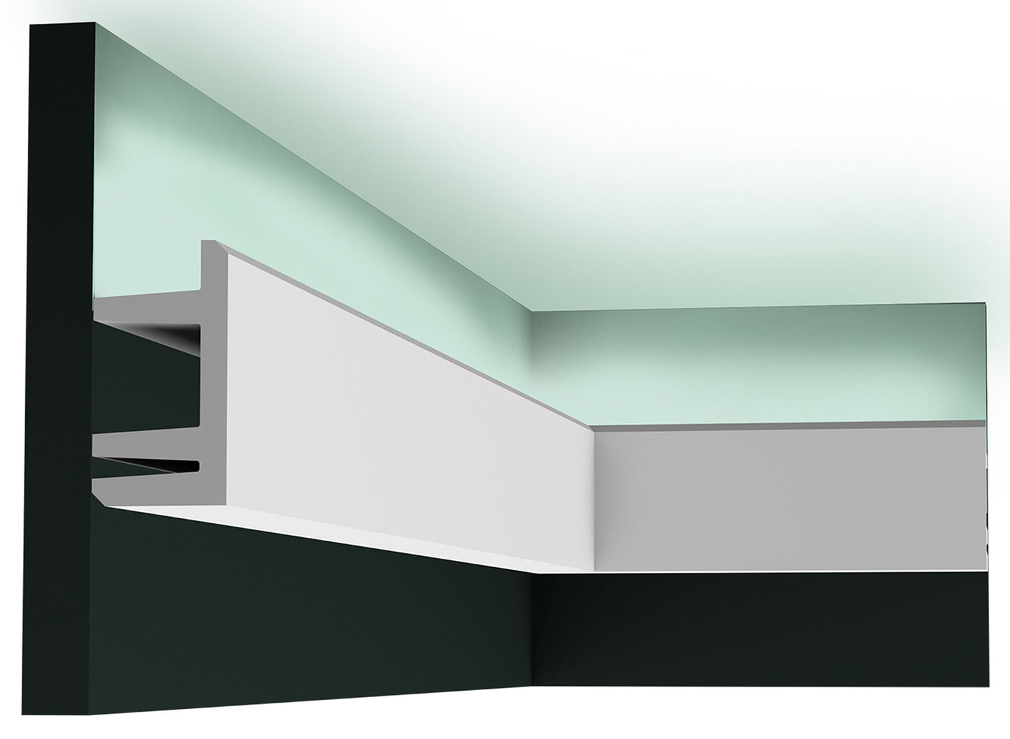 Orac Decor C381 Cornice Soffitto Parete Purotouch® Poliuretano Ad Alta Densità Bianco Resistente Agli Urti Calore Acqua Illuminazione Indiretta Verniciabile Pretrattata Primer Acrilico Impermeabile Per Interno Esterno Ambienti Umidi Misura 200x9,5x5 cm