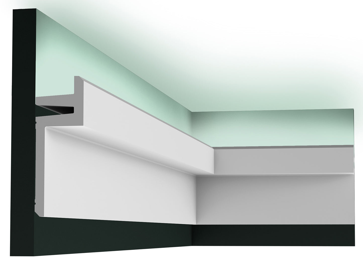 Orac Decor C382 Cornice Soffitto Parete Purotouch® Poliuretano Ad Alta Densità Bianco Resistente Agli Urti Calore Acqua Illuminazione Indiretta Verniciabile Pretrattata Primer Acrilico Impermeabile Per Interno Esterno Ambienti Umidi Misura 200x14x5 cm