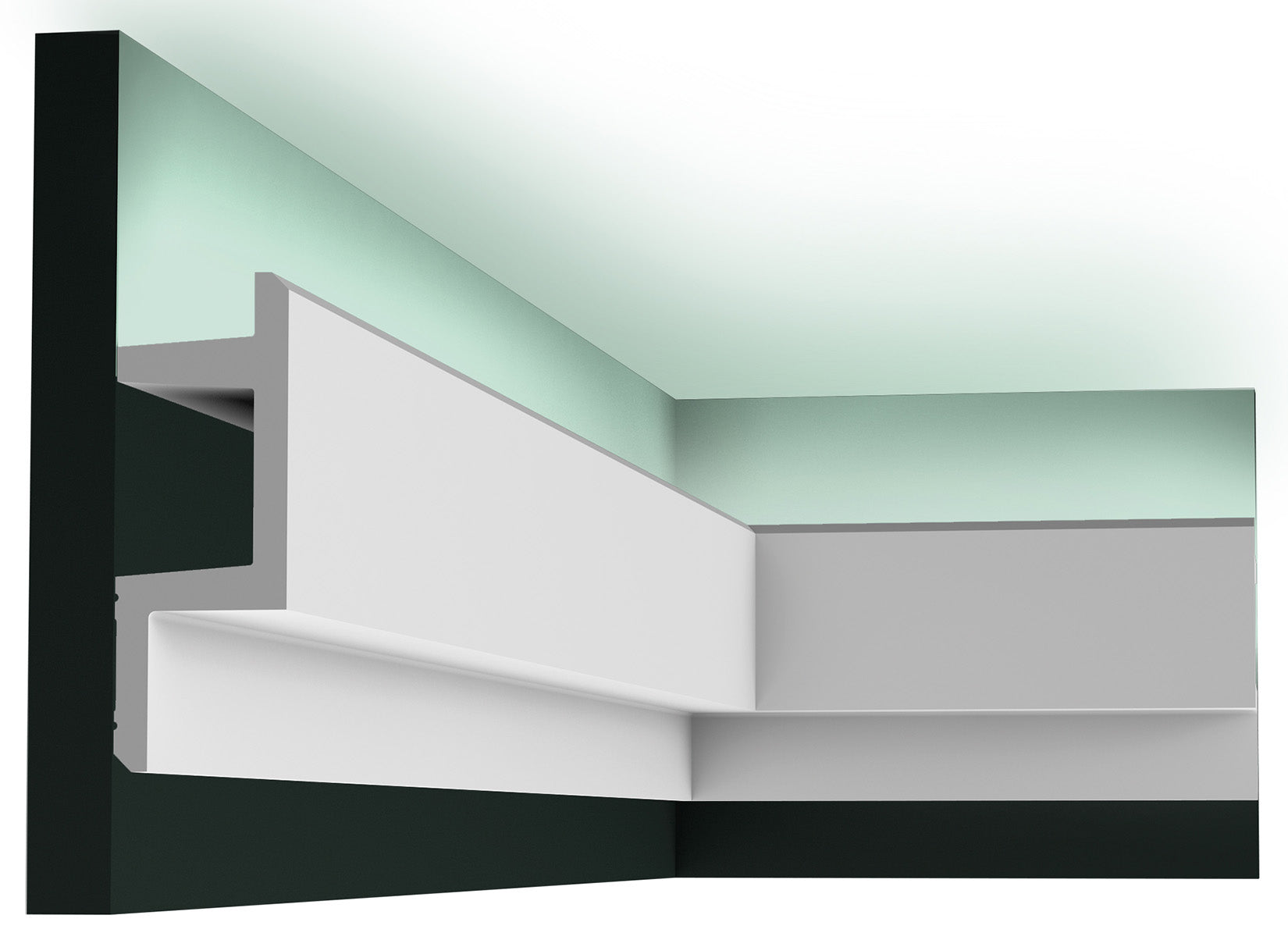 Orac Decor C383 Cornice Soffitto Parete Purotouch® Poliuretano Ad Alta Densità Bianco Resistente Agli Urti Calore Acqua Illuminazione Indiretta Verniciabile Pretrattata Primer Acrilico Impermeabile Per Interno Esterno Ambienti Umidi Misura 200x14x5 cm