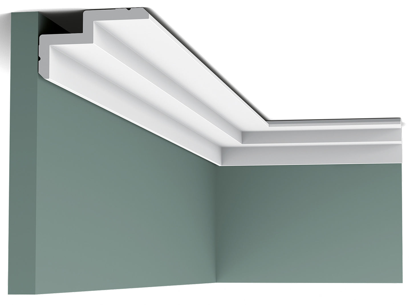 Orac Decor C390 Cornice Soffitto Parete Purotouch® Poliuretano Ad Alta Densità Bianco Resistente Agli Urti Calore Acqua Illuminazione Indiretta Verniciabile Pretrattata Primer Acrilico Impermeabile Per Interno Esterno Ambienti Umidi Misura 200x6x10 cm