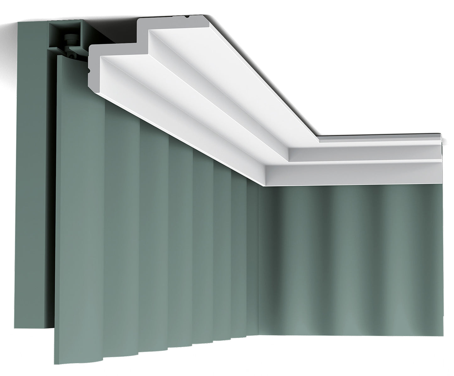 Orac Decor C390 Cornice Soffitto Parete Purotouch® Poliuretano Ad Alta Densità Bianco Resistente Agli Urti Calore Acqua Illuminazione Indiretta Verniciabile Pretrattata Primer Acrilico Impermeabile Per Interno Esterno Ambienti Umidi Misura 200x6x10 cm