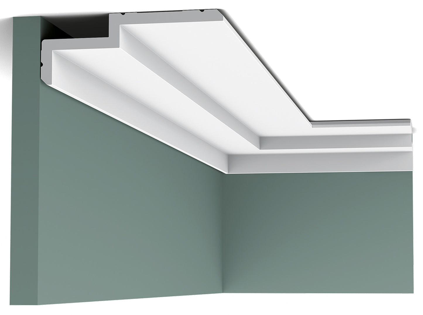 Orac Decor C391 Cornice Soffitto Parete Purotouch® Poliuretano Ad Alta Densità Bianco Resistente Agli Urti Calore Acqua Illuminazione Indiretta Tenda Verniciabile Pretrattata Primer Acrilico Impermeabile Interno Esterno Ambienti Umidi Misura 200x6x16 cm