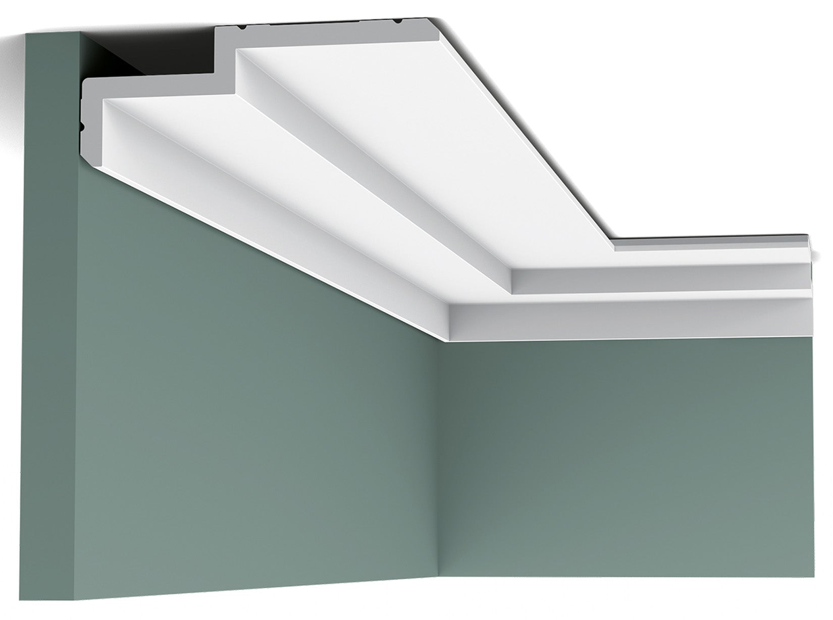 Orac Decor C391 Cornice Soffitto Parete Purotouch® Poliuretano Ad Alta Densità Bianco Resistente Agli Urti Calore Acqua Illuminazione Indiretta Tenda Verniciabile Pretrattata Primer Acrilico Impermeabile Interno Esterno Ambienti Umidi Misura 200x6x16 cm
