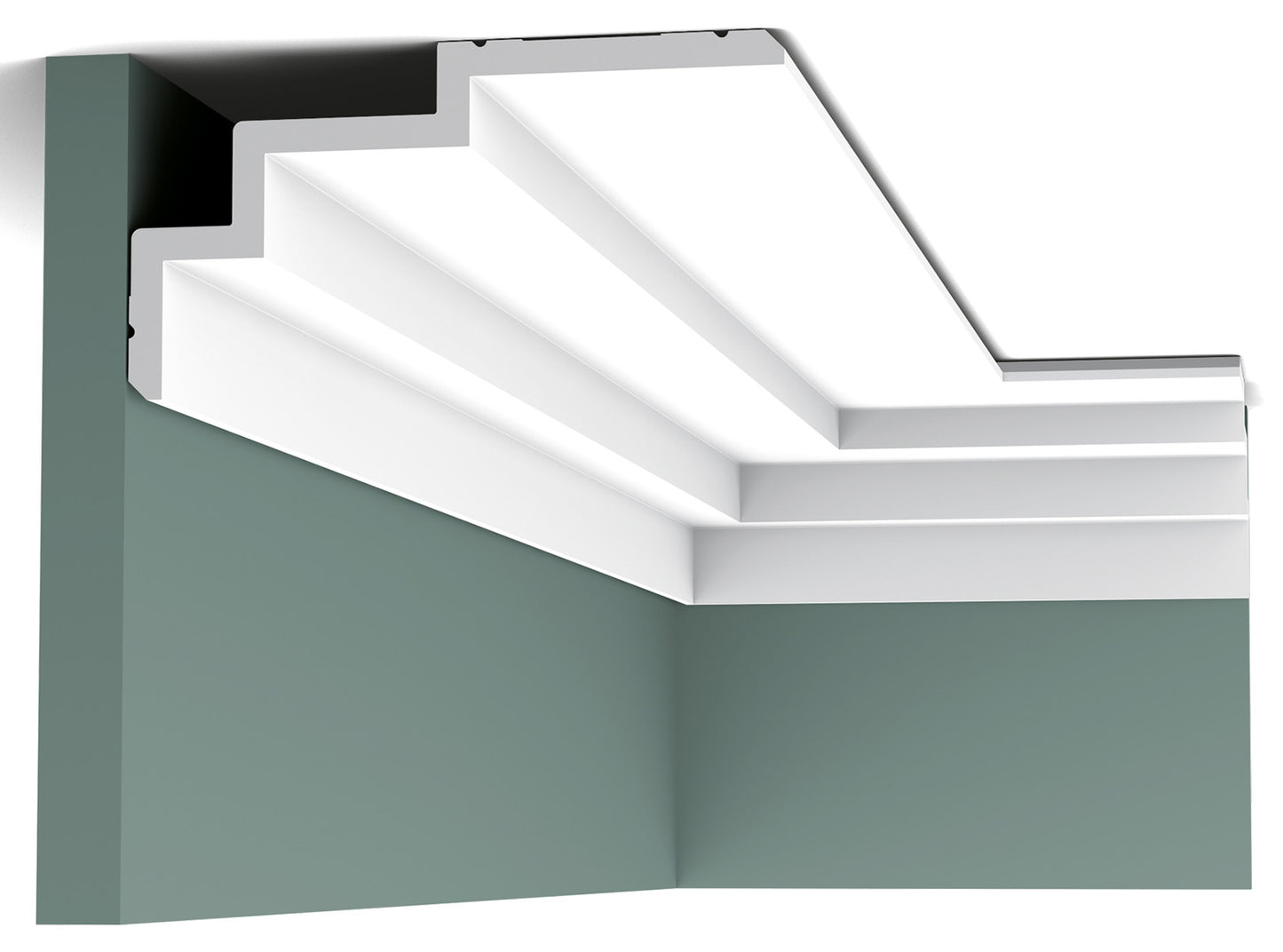 Orac Decor C392 Cornice Soffitto Parete Purotouch® Poliuretano Ad Alta Densità Bianco Resistente Agli Urti Calore Acqua Facile Da Installare Verniciabile Pretrattata Primer Acrilico Impermeabile Per Interno ed Esterno Ambienti Umidi Misura 200x10x19 cm