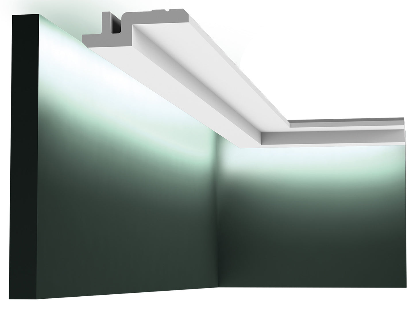 Orac Decor C394 Cornice Soffitto Parete Purotouch® Poliuretano Alta Densità Bianco Resistente Agli Urti Calore Acqua Illuminazione Indiretta Tenda Verniciabile Pretrattata Primer Acrilico Impermeabile Interno Esterno Ambienti Umidi Misura 200x9,5x3,1 cm