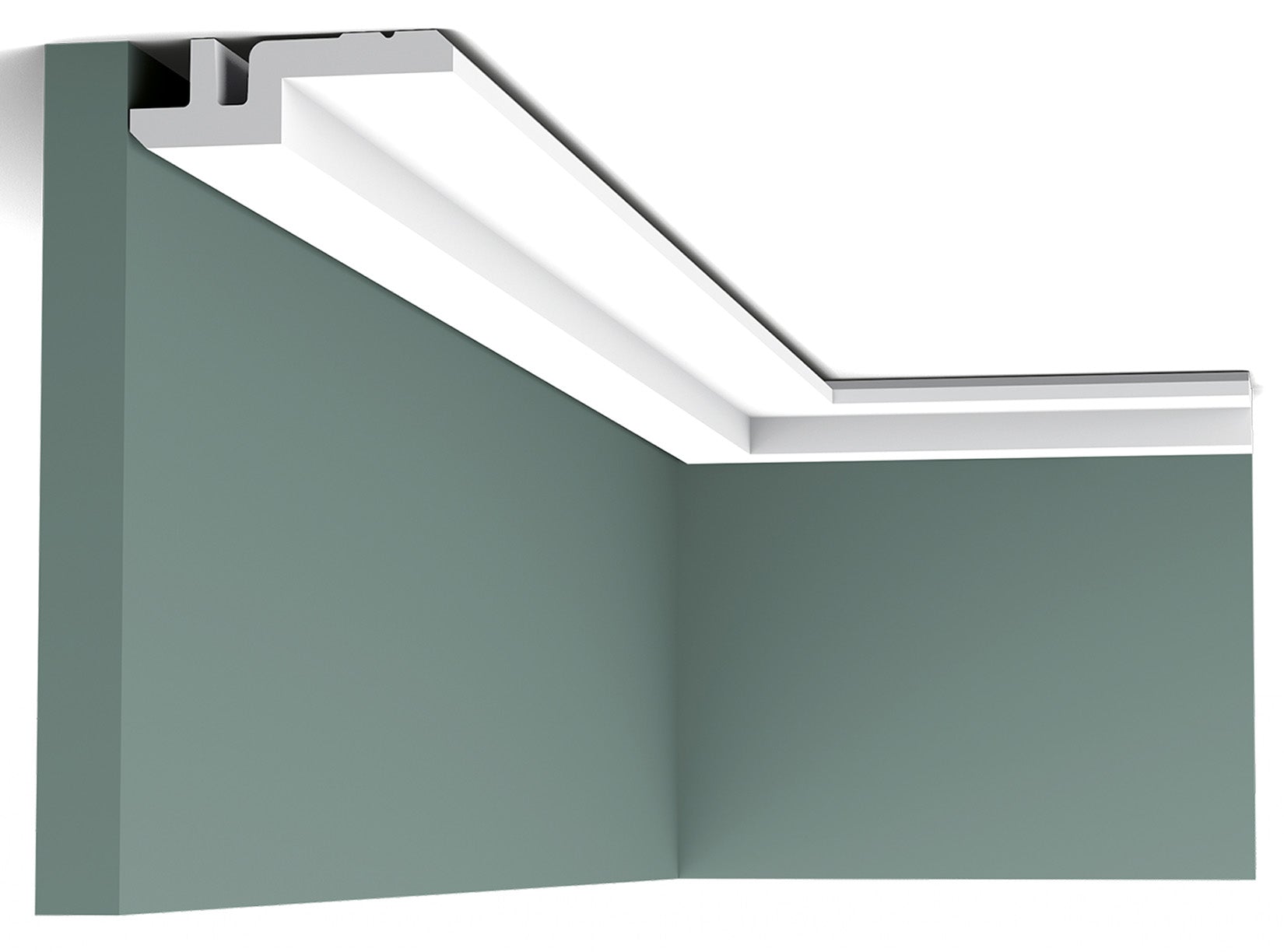 Orac Decor C394 Cornice Soffitto Parete Purotouch® Poliuretano Alta Densità Bianco Resistente Agli Urti Calore Acqua Illuminazione Indiretta Tenda Verniciabile Pretrattata Primer Acrilico Impermeabile Interno Esterno Ambienti Umidi Misura 200x9,5x3,1 cm