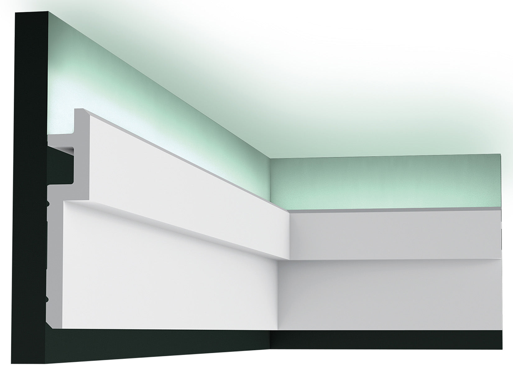 Orac Decor C395 Cornice Soffitto Parete Purotouch® Poliuretano Alta Densità Bianco Resistente Agli Urti Calore Acqua Illuminazione Indiretta Tenda Verniciabile Pretrattata Primer Acrilico Impermeabile Interno Esterno Ambienti Umidi Misura 200x15,5x3,1 cm