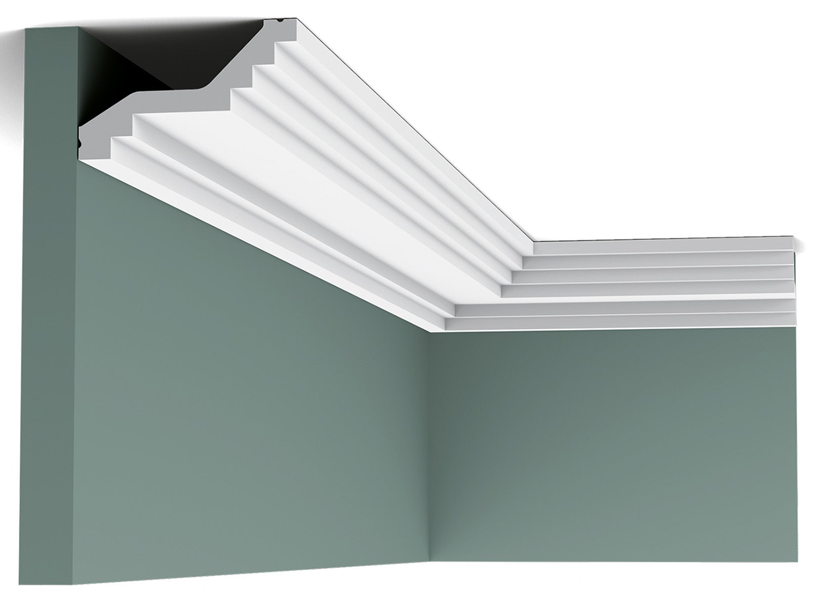 Orac Decor C400 Cornice Soffitto Parete Purotouch® Poliuretano Ad Alta Densità Bianco Resistente Agli Urti Calore Acqua Facile Da Installare Verniciabile Pretrattata Primer Acrilico Impermeabile Per Interno ed Esterno Ambienti Umidi Misura 200x6x10 cm