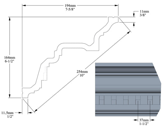 Orac Decor C422 Cornice Soffitto Parete Purotouch® Poliuretano Ad Alta Densità Bianco Resistente Agli Urti Calore Acqua Facile Da Installare Verniciabile Pretrattata Primer Acrilico Impermeabile Per Interno ed Esterno Ambienti Umidi Misura 200x16,4x19,4cm