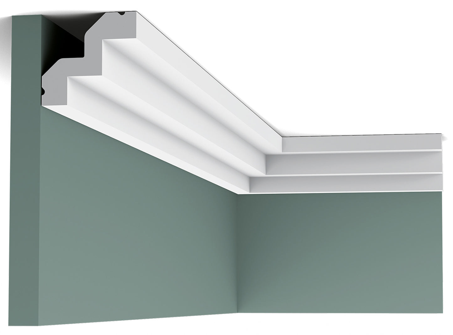 Orac Decor C602 Cornice Soffitto Parete Purotouch® Poliuretano Ad Alta Densità Bianco Resistente Agli Urti Calore Acqua Facile Da Installare Verniciabile Pretrattata Primer Acrilico Impermeabile Per Interno ed Esterno Ambienti Umidi Misura 200x5,3x5 cm